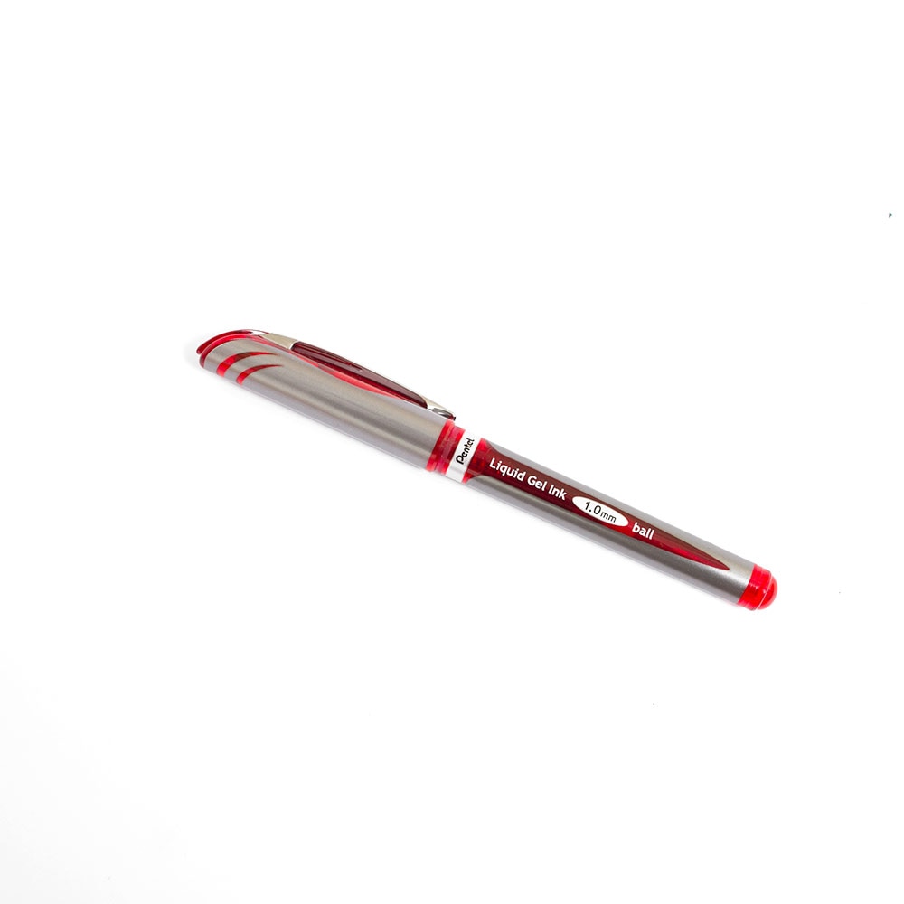 Pentel, EnerGel, Liquid, Gel, Stick Pen, 1mm, Red